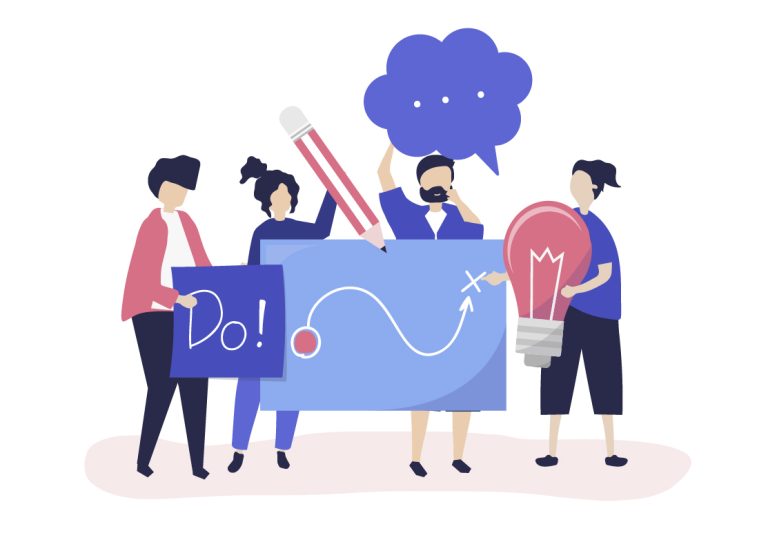 ilustración personas idea